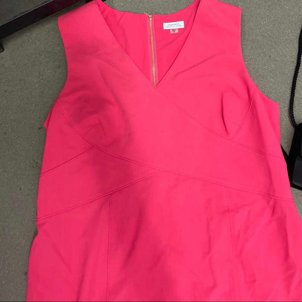 TAHARI PINK SIZE 18 dress NWT